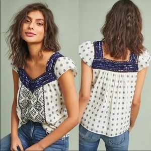 Anthropologie Palm Springs fringe top by Maeve NWT